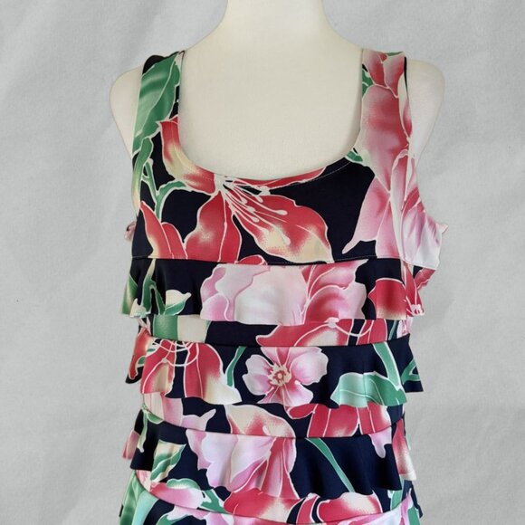 Fashque Studio Sleeveless Dress Tiered Ruffle Pullover Size: Large - Picture 4 of 7
